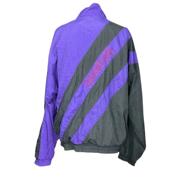 Y2K Reebok Tracksuit L 90's Retro Parachute Windbreaker Joggers